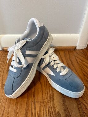 Pro-Keds Women's Vintage 90's Blue Suede Lace-Up Low-Top Shoes Sneakers Size 7.5